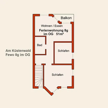 Am Kuestenwald, Whg 2 Og *